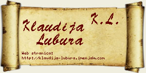 Klaudija Lubura vizit kartica
